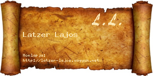 Latzer Lajos névjegykártya